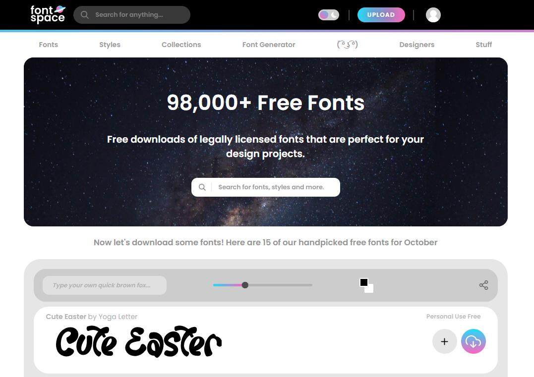 Font space 